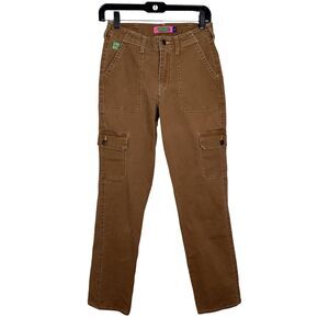 Empyre Cargo Pants Womens Sz 3 Straight Leg Brown Skater Streetwear Pockets